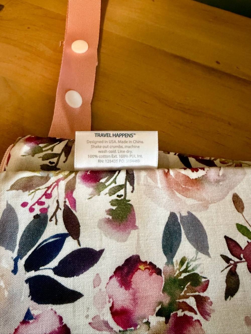 Itzy Ritzy Floral Wristlet in Pink, Teal & Burgundy - Picture 4 of 10